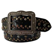 Cinto Paul Western - Preto com Bolinhas