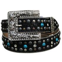 Cinto Paul Western Preto com Brilho