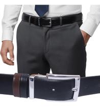 Cinto Plus Size Masculino Social Dupla Face Largura 3Cm Full