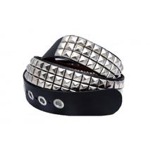 Cinto preto cravejado punk cintos rebite rock com pirâmide prata Cinto preto cravejado punk cintos rebite rock com pirâmide prata
