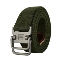 Cinto Preto De Algodão Canvas Com Fivela Dupla Para Homens plus Size Big&Tall 100-190cm De Cintura