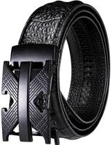 Cinto Ratchet Belt Barry.Wang masculino de couro granulado marrom com 3,5 cm de largura Cinto Ratchet Belt Barry.Wang masculino de couro granulado marrom com 3,5 cm de largura