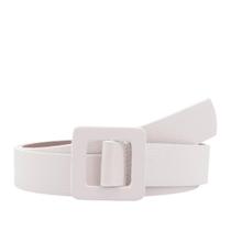 Cinto Sílvia em Couro com Fivela Quadrada Bauarte