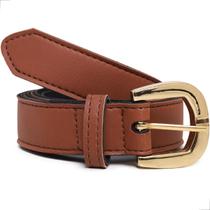 Cinto Slim Fino Feminino Couro Legítimo Marrom Cinto Slim Fino Feminino Couro Legítimo Marrom