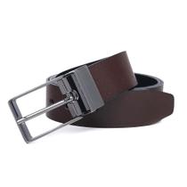 Cinto Social Masculino Couro Tradicional Liso Dupla Face Fivela Ajustavel Resistente