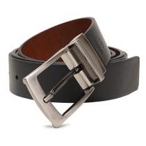 Cinto Social Masculino Couro Tradicional Liso Dupla Face Fivela Ajustavel Resistente