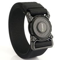 Cinto Tático de Nylon Masculino Uso Casual e Treinamento ao Ar Livre - Preto 125 cm (Venda Exclusiva)