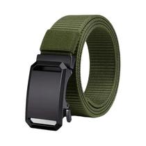 Cinto Tático Masculino - Fivela Automática de Metal - Lona Resistente para Esportes e Uso Casual