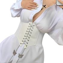 Cinto Tipo Corset Underbust Decorativo Realça Cintura Material Sintético Com Elástico Borboleta Cores M980 Cinto Tipo Corset Underbust Decorativo Realça Cintura Material Sintético Com Elástico Borboleta Cores M980