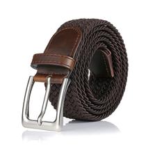 Cinto trançado BSLLNEK Elastic de 1 3/8 polegadas para café casual de golfe