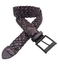 Cinto trançado masculino 100% couro trissê Fasolo E9070