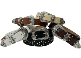 Cinto Unissex Cowboy Detalhe Bolinhas Country Zx-m-06