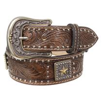 Cinto Unissex Marrom com Estrela Paul Western 39054