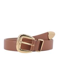 Cinto Viviane de Couro com Fivela em Metal Bauarte