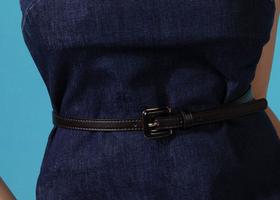 Cinto WJ Feminino Com Fivela Encapada- preto