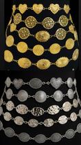 Cintos corporais de corrente bodychain folheado ouro e prata Cintos corporais de corrente bodychain folheado ouro e prata