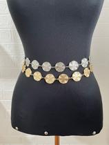 Cintos corporais de corrente bodychain folheado ouro e prata Cintos corporais de corrente bodychain folheado ouro e prata