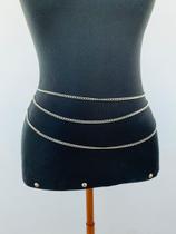 Cintos de correntes em camadas dourado e prata Body chain Cintos de correntes em camadas dourado e prata Body chain