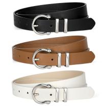 Cintos de couro para mulheres KASBAH, pacote com 3 para jeans e vestidos