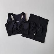 Cintura Alta Hip Levantamento Feminino Conjunto De Fitness Esporte Sutiã Yoga Vestido Apertado