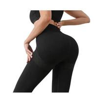 Cintura Alta Sem Costura Calças De Yoga Mulheres Compressão Barriga Controle Treino Leggings