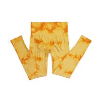 Cintura Alta Sem Costura Tie Dye Push Up Yoga Leggings Para Mulheres Controle De Barriga Treino