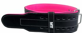 Cinturão material ecológico Preto Com Rosa Academia Agachamento - Pro Trainer