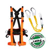 Cinturão Paraquedista Ultra 7 Pontos + Talabarte Duplo Em Y Com ABS CA 46892 Cinturão Paraquedista Ultra 7 Pontos + Talabarte Duplo Em Y Com ABS CA 46892