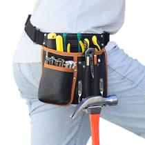 Cinturão porta-ferramentas Compuda em couro legítimo ajustável com suporte para martelo Cinturão porta-ferramentas Compuda em couro legítimo ajustável com suporte para martelo