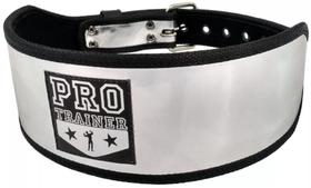Cinturão Prata Fivela de Ilhós - Pro Trainer