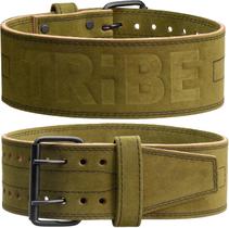 Cinturón de Levantamiento Tribe Lifting de Cuero Genuino Verde 5mm Talla M