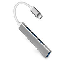 (Cinza Escuro) Tipo-C para adaptador USB 3.0 HUB 4 portas Dispositivo de cabo USB-C portátil para PC Laptop