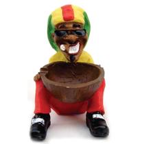 Cinzeiro Bob Marley Sentado Grande 12X9X8Cm