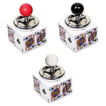 Cinzeiro Carta De Baralho Com Tampa Giratória Em Cerâmica - Sortido