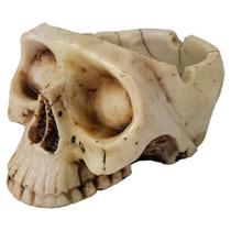 Cinzeiro Caveira Cranio De Resina Betume 6,5X8X11Cm - Hp Decor