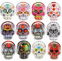 Cinzeiro Caveira Mexicana Colorida Skull Rock Barbearia Bar Decoração Presente