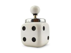 Cinzeiro Ceramica Com Tampa E Reservatório Branco