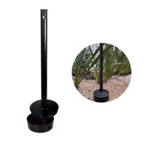 Cinzeiro Coletor De Bitucas Preto De Chão Em Alumínio Altura 90cm Cinzeiro Coletor De Bitucas Preto De Chão Em Alumínio Altura 90cm