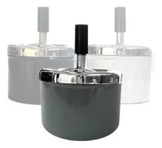 Cinzeiro Com Tampa Giratória Metal Anticheiro Reservatorio