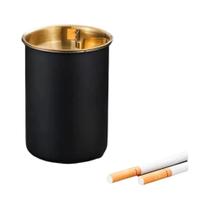Cinzeiro De Aço Inoxidável À Prova De Vento Com Tampa, Cinzeiro Redondo Sem Fumaça Para Pátio E