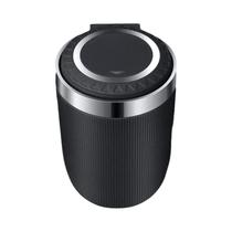 Cinzeiro De Carro Em Aço Inoxidável Com LED Azul E Tampa, Portátil, À Prova De Fogo, Abertura Com Um