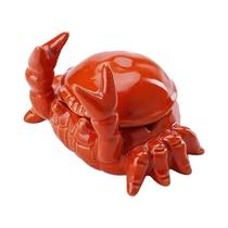 Cinzeiro De Cerâmica Estilo Chinês Em Formato De Caranguejo Fofo, Objeto Decorativo E Mascote De Chá