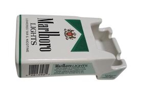 Cinzeiro de Cerâmica Vintage - Formato Maço Marlboro Lights - Original dos anos 90