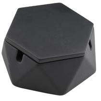 Cinzeiro de concreto FREELOVE com tampa para cigarros preto