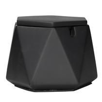 Cinzeiro de concreto FREELOVE com tampa para cigarros preto