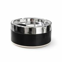 Cinzeiro de Inox Redondo Tampa Giratório Anti Odor 9 cm 4 Ap
