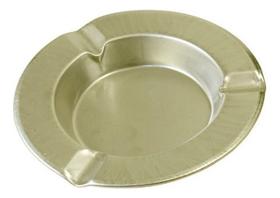 Cinzeiro De Metal Dourado Simples Para Cigarros