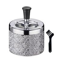 Cinzeiro De Metal Para Carro À Prova De Vento Com Tampa Giratória Autolimpante Para Fumantes