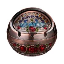 Cinzeiro De Metal Vintage À Prova De Vento Portátil Com Tampa, Ornamento Decorativo Para Cigarros E