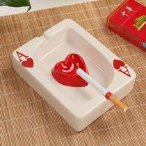 Cinzeiro de Porcelana Europeu - Design Criativo para Mesa de Poker